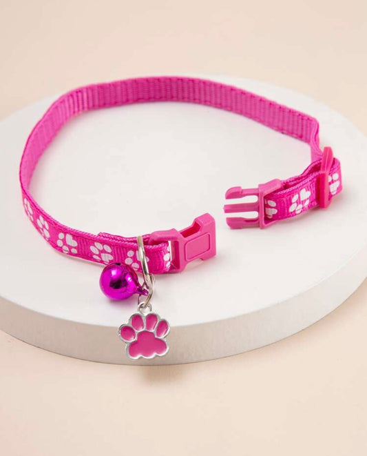 Set de collar + paseador con Estampado de Patitas