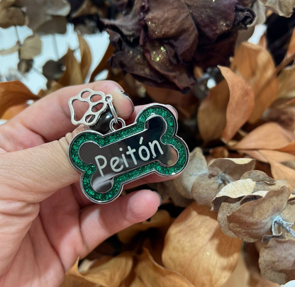 Plaquita Personalizada con Brillo Hueso